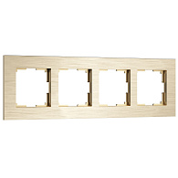 W0043511 Рамка на 4 поста  AluMax, шампань Werkel, 4690389204128