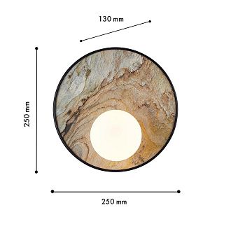Бра 25*25 см, 1*G9, 9W, Favourite Messier 4594-1W, черный матовый