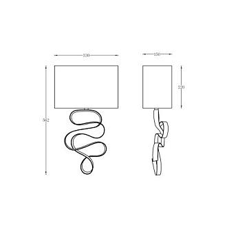 Бра 15*33*57 см, 1*E27 античный шампань Vele Luce Violino VL4174W01