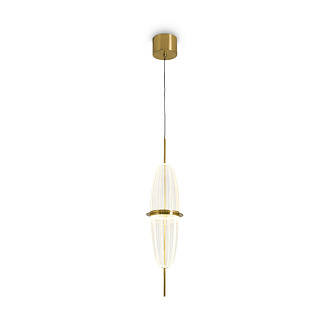Подвесной светильник 239 см, LED,  8W, 3000К, Freya Whisper FR6184PL-L8BS латунный