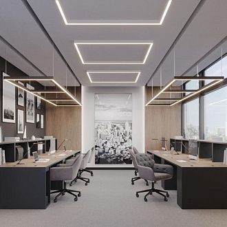 Светильник 120*4*6- см, 1*LED*40W, 3000/4000/6000K, Novotech Fatto Over 359605, черный,  линейный с переключателем цветовой температуры