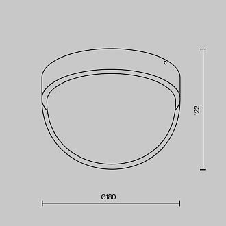 Накладной уличный светильник 18*18*12,2 см, LED, 3000К, Maytoni MON O438CL-L12GF3K серый