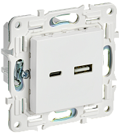 SKANDY Розетка USB A+C 3,1А SK-R14W арк. бел. IEK, SK-U22-D31-K01