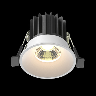 Встраиваемый светильник 6*6*5,3 см, LED, 7W, 3000К, Maytoni Technical ROUND DL058-7W3K-W белый, вр 5,4 см