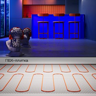 Нагревательный мат VLT01-200-9.0, 9 м2, 200 вт/м Voltum VLT01-200-9.0