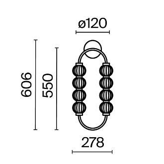 Бра 14,5*27,8*60,6 см, LED, 16W, 3000К, Maytoni Amulet MOD555WL-L11G3K золотой