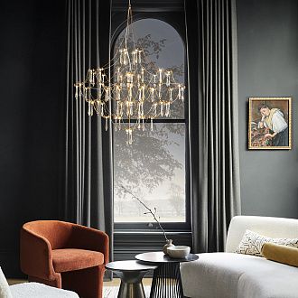 Подвесной светильник 110-200 см, LED*35W, 3000K, Freya Amela FR6138PL-L44BS, Латунь