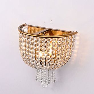 Бра Jacqueline Sconce Brass 25*25*26 см, 1*E14*40W, ImperiumLoft 44.444, Латунь