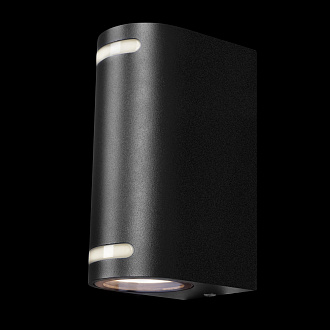 Уличный настенный светильник 8*15 см, 2*GU10 LOFT IT Stema 100012/B черный