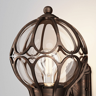 Уличный настенный светильник Maytoni Via O024WL-01G, коричневый