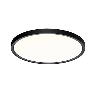 Cветильник 40*2,5 см, LED 32W, 3000/4000 К, IP40, белый/черный, пластик Sonex Alfa Black, 7660/32L