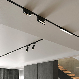 Трековый светильник LED 6W, 4000 К, 161*11,2*3 см, черный, Elektrostandard Flat Magnetic 85097/01