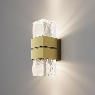 Настенный светильник 23 см, 12W, 3000K, Maytoni MOD505WL-L12BS3K, латунь