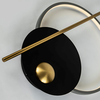 Бра 42*65 см, 27W, 3000-6000K, Черный, Золото LED4U L7401-650