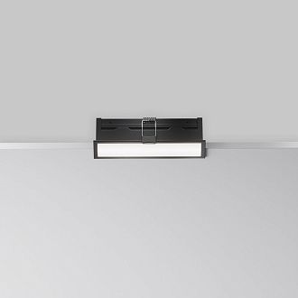 Встраиваемый светильник DL066-12W3-6K-B 13,15*3,1*-3,95 см, *LED*12W, 6000K, Maytoni technical Basis DL066-12W3-6K-B, Черный, вр 2,6*12,7 см