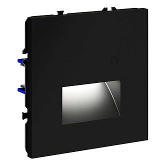 Подсветка светодиодная встраиваемая Voltum S70 с датчиком, черный матовый пластик Soft touch VLS070708