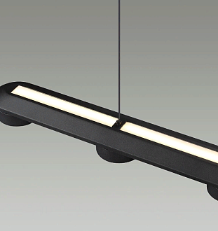 Подвесной светильник 121*160 см, LED 64W 3000K черный Odeon Light Turman 6631/64L