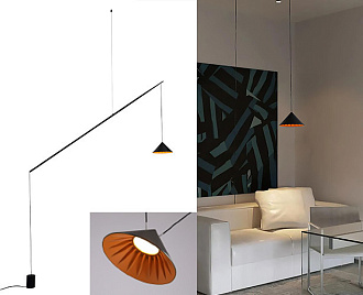 Подвесной светильник 19,6*250 см, ITALLINE  IT03-1429 black/orange