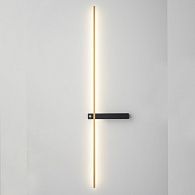 Настенный светильник 99 см, 9W, 3000-6000K, Crystal Lux CLT 077W1000 BL-BS, черный-латунь