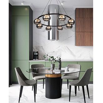 Подвесной светильник 86*86*155 см, LED 45W, 3000 / 6000K, Черный MODESTYLE MS.2316.850