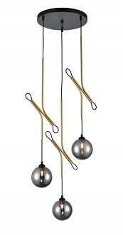 Подвесной светильник  49*165 см, 3*G9 черный, золото Vele Luce Ottava VL5662P03