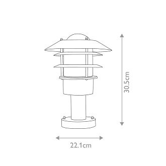 Фонарь-пьедестал Elstead Lighting, Арт. HELSINGOR-PED-BK