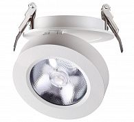 Светильник, 10 см, 12W, 3000К, белый, теплый свет, Novotech Groda 357982, встраиваемый LED, вр 8,5 см