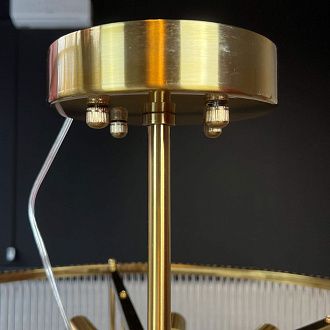 Люстра на штанге RH Marais Round Chandelier D120 120*120*30 см, 19*E14*40W, ImperiumLoft 40.2668, Латунь