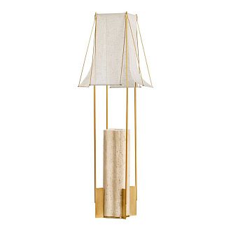 Торшер 80 см, 8W, 3000K, Lussole Major LSP-4007S, бежевый-камень