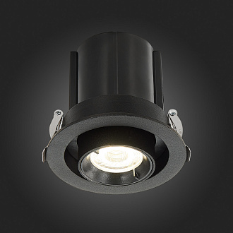 Встраиваемый светильник 9 см, 12W 4000K ST LUCE Встраиваемые светильники ST702.348.12 Черный, вр 7,5 см