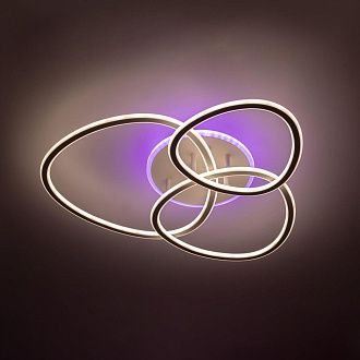 Люстра потолочная 80*13 см, LED 130W 3000-5500K Citilux TRIO CL215B130 белый