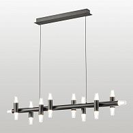 Линейно-подвесной светильник *100*45-120 см, 18*led*2W, 4000K, Lussole Hopkins LSP-7405, черный