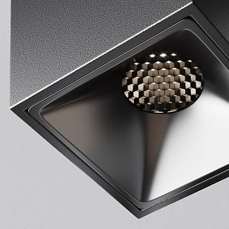 Потолочный светильник 6*8 см, *LED*8W, 4000K, Maytoni Alfa LED C065CL-8W4K-SQ-B, Черный