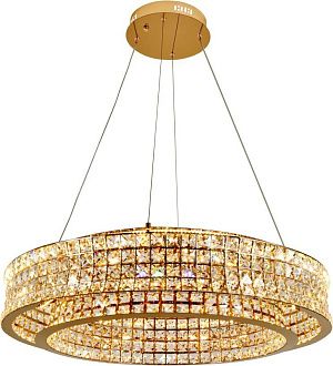 Подвесная люстра 80 см, 100W, 3000-6000K, Stilfort Karnelli 4024/03/08P, золото