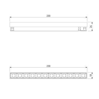 Brass Line Трековый светильник 10W 4000K латунь 85528/01 Elektrostandard Line Magnetic 4690389218736, a071847