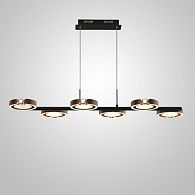 Подвесной светильник SELLIF LONG Brown 10*51*51 см, 6*LED*10W, 3000, 4000, 5000K, ImperiumLoft sellif-long01, Коричневый, Чёрный