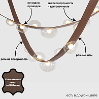 Светильник подвесной 304*9,5*8 см, LED*7*5W 3000K Crystal Lux BOSQUE SP7 L3000 BROWN/TRANSPARENT Коричневый