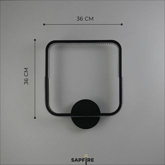 Светильник настенный SAPFIR SPF-4842 BLACK/ЧЕРНЫЙ D360/H70/1/LED/2*21W без ПДУ TERRA 22-10