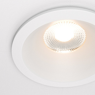 Светильник, 8.5 см, 12W, 3000К, белый, теплый свет, Maytoni Yin DL034-2-L12W, встраиваемый LED, вр 7,5 см