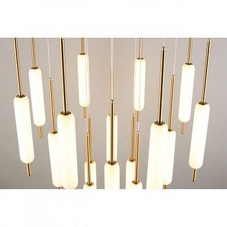 Каскадная люстра 90*180-250 см 136W, 3000K, Aployt Carla APL.010.03.136, золото матовое
