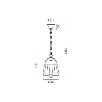 Подвесная люстра  25*135 см, 1*E14 золото Vele Luce Isabella VL4254P01