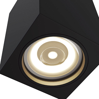 Светильник 7*7 см, GU10 50W, Maytoni Alfa C011CL-01B, черный