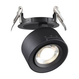 LED светильник 8 см, 18W, 4000K, Novotech Spot Eddy 358944, черный, вр 7,5 см