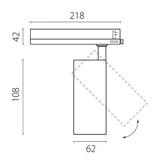 Светильник Quattro TRIAC *6,2*10,8 см, *15W, 4000K, Lightstar Alta Base A5146TRIAC, Белый