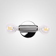Бра RH Utilitaire Inline Sconce Silver 28,5*8*10 см, 2*E27*60W, ImperiumLoft 44.559, Никель
