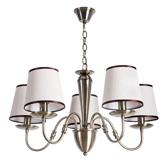 Подвесная люстра Arte Lamp Fiona A3227LM-5AB бронза, диаметр 65 см