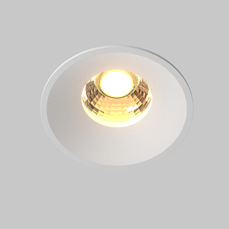 Встраиваемый светильник 8*8*6 см, LED, 12W, Maytoni Technical ROUND DL058-12W-DTW-W белый, вр 7,5 см
