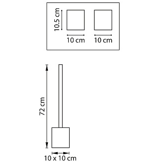 Настольная лампа 10*10 см, 3000-6000K Lightstar Palla 739913 Золото
