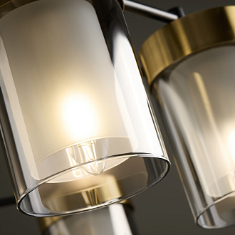 Светильник 77 см, Freya Modern FR5432PL-08BBS, черный-латунь