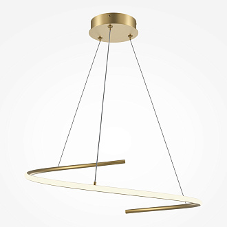 Подвесной светильник 60*60*325,7 см, LED, 31W, 3000К, Maytoni CURVE MOD242PL-L33BSK латунный